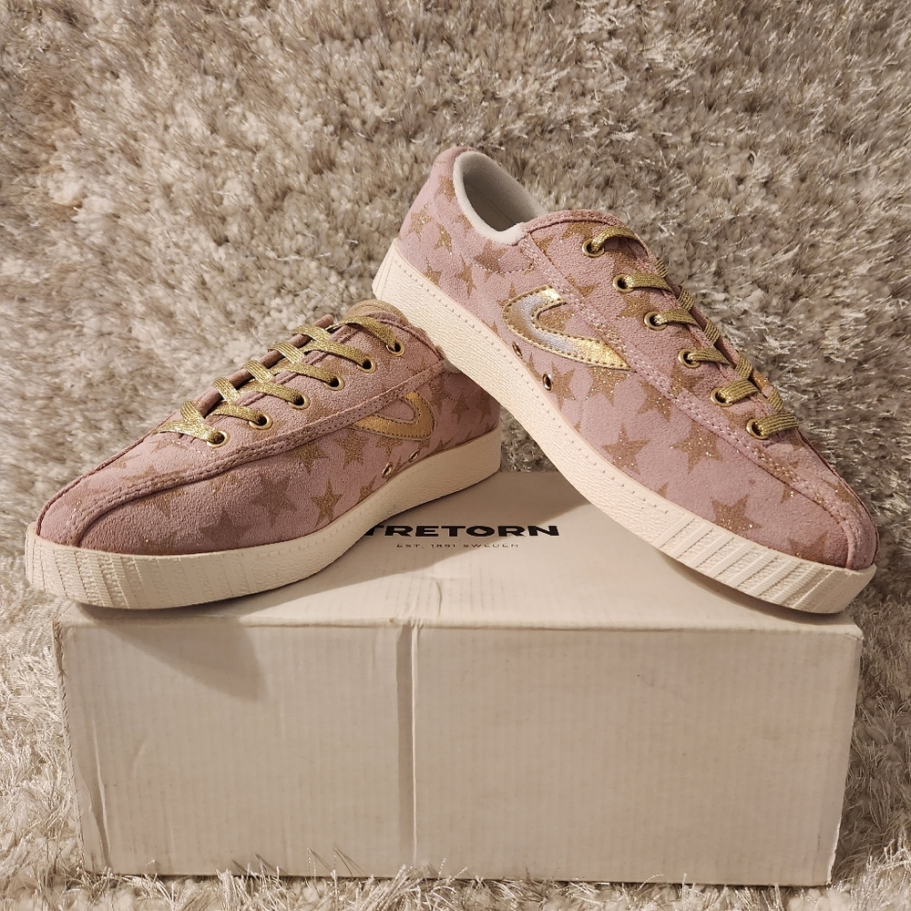 TRETORN x ANTHROPOLOGIE Nylite 25 Plus Suede Leather Lace-Up Sneakers, US 8W